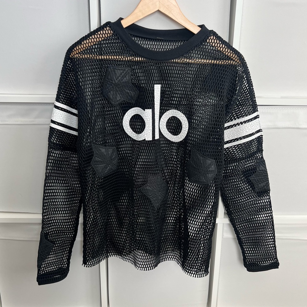 Alo Yoga Long Sleeve Mesh Crewneck